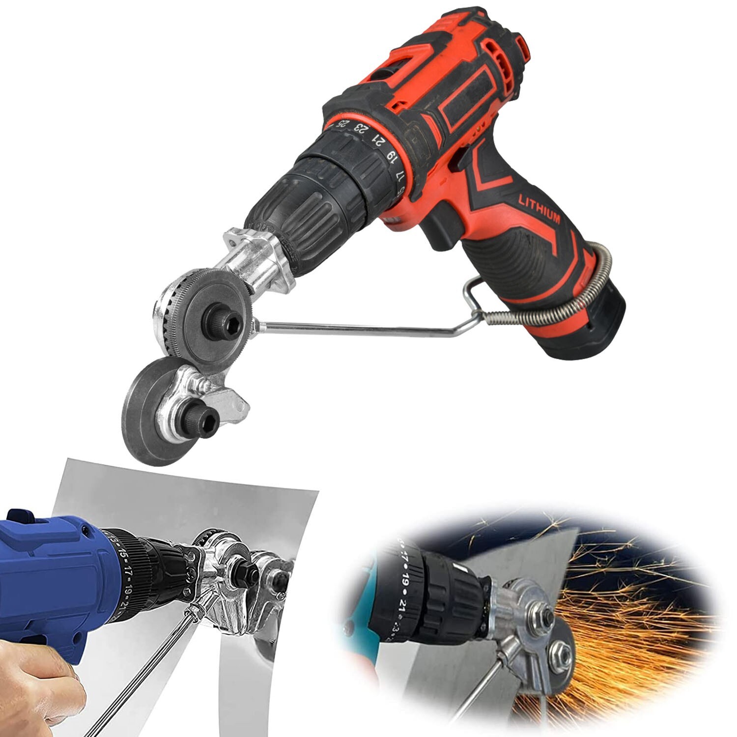 Electric Drill Plate Cutter Sheet Metal Nibbler Precise Cutting Sheet Cutter