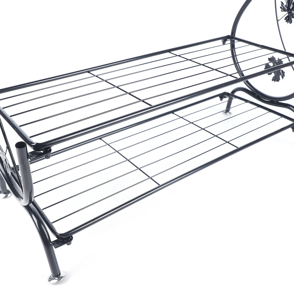 4-Tier Metal Shoe Rack with Adjustable Feet – Space-Saving & Durable Design