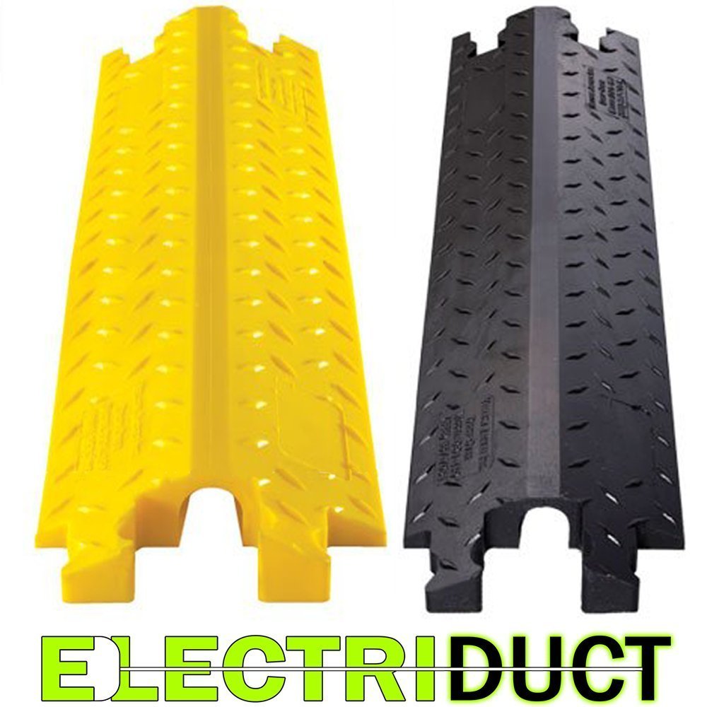 DO-MAX 1.5" Single Channel Cable Protectors - Yellow, Black