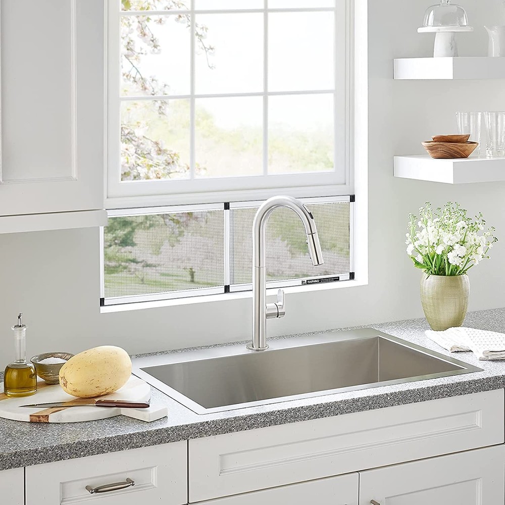 Expandable Window Screen, 2 Pack Adjustable Window Screen (15" H x 21" - 40" ...