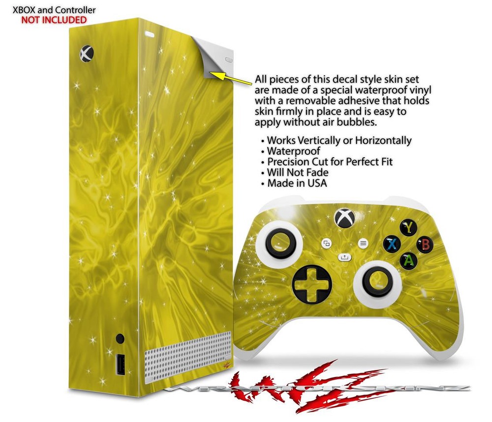 Skin Wrap for XBOX Series S Console Controller Stardust Yellow