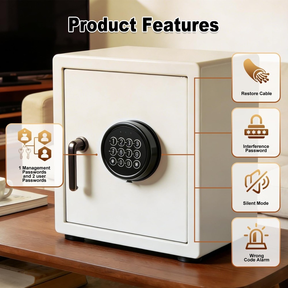 Safe Lock Replacement Gun Safe Electronic Swing Bolt Lock with 14 Pin Cable