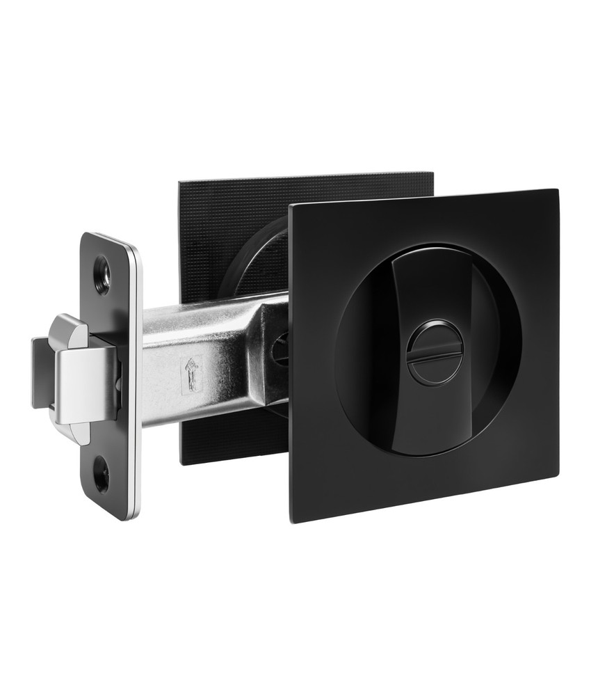 Embedded Folding Pocket Door Lock with Adjustable Latch for 2-3/8" Backset-USA