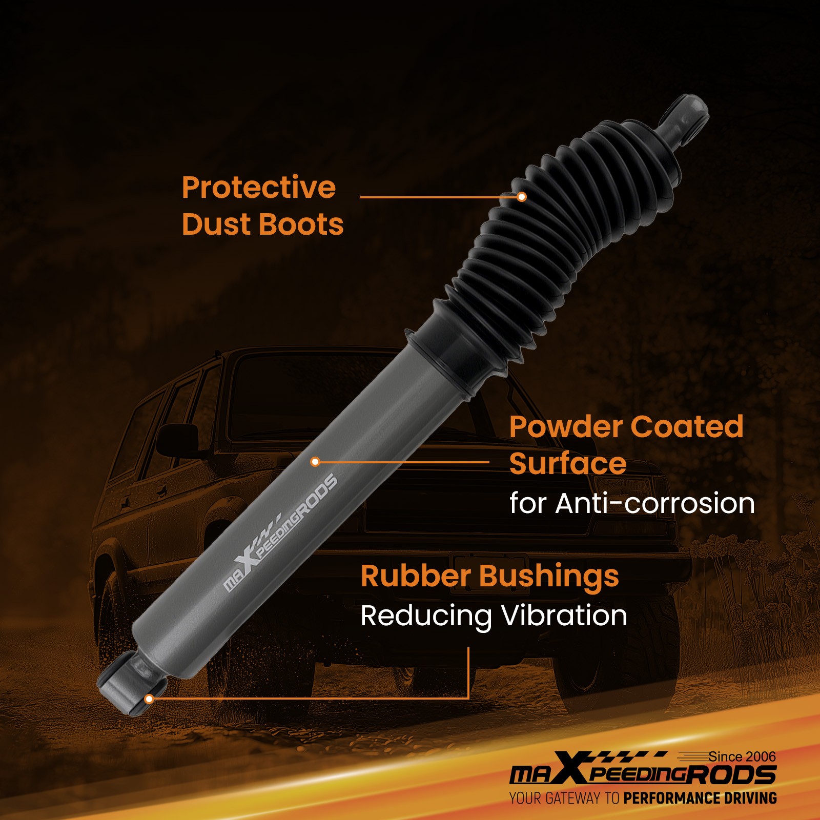 Performance Steering Damper for Toyota 4Runner 86-95 Truck 4WD