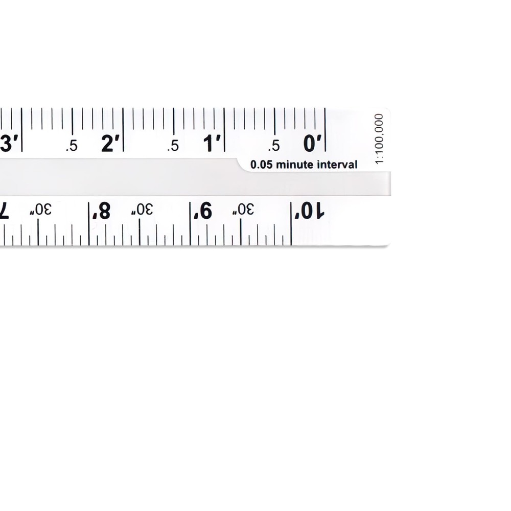 CYA Clear Scale Ruler Maptool 1:100,000 Scale Map Reading Professional Protra...