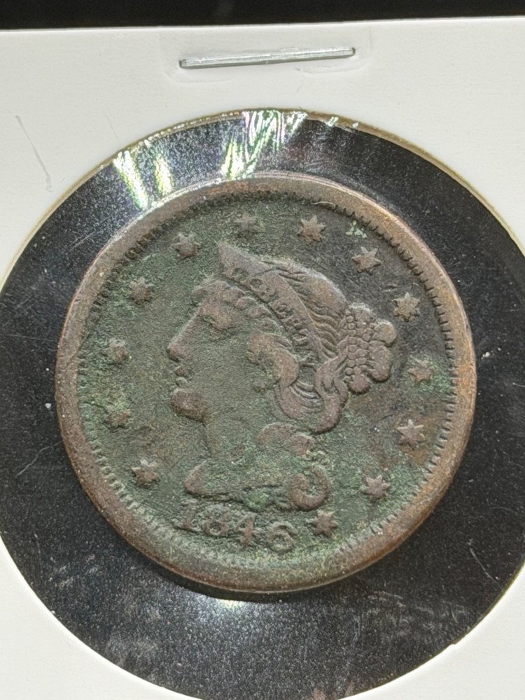 1846 Braided Hair Large Cent ~ As pictured