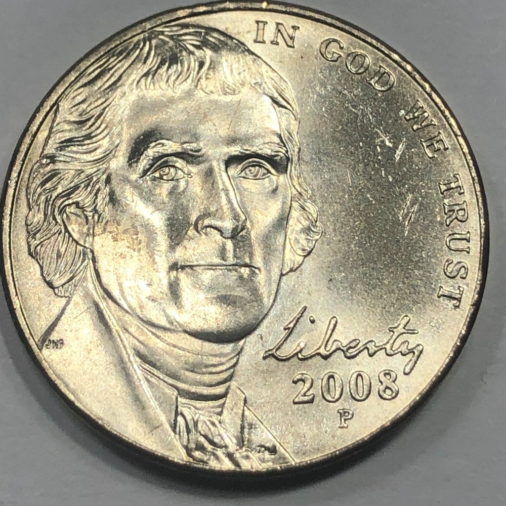 2008 P&D - Jefferson 5 cent Set - Uncirculated