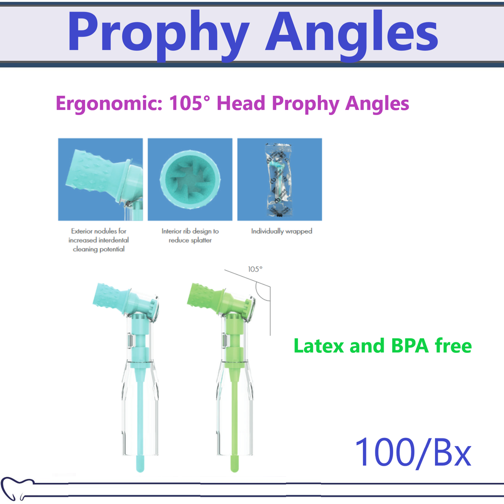 Dental Prophy Angles Soft Cup Regular Cup Classic 90° Head Prophy Angle, 100/Bx