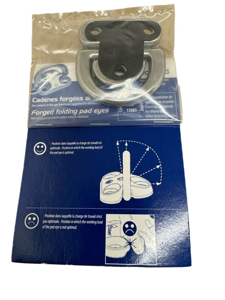 WICHARD Folding Pad Eye with 8mm Clip 6605