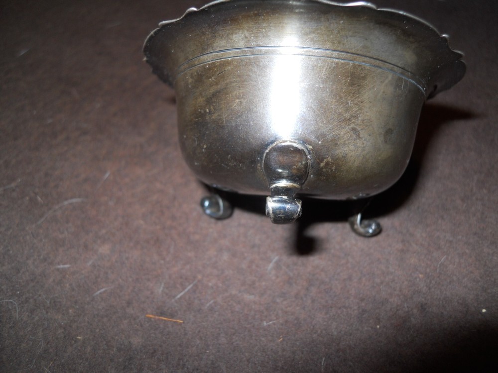 Antique 19ThC Dutch .833 Silver Footed Master Salt