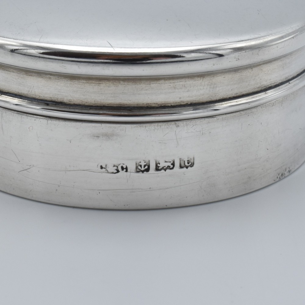 Antique Solid Silver Powder Pot Box Compact 1918