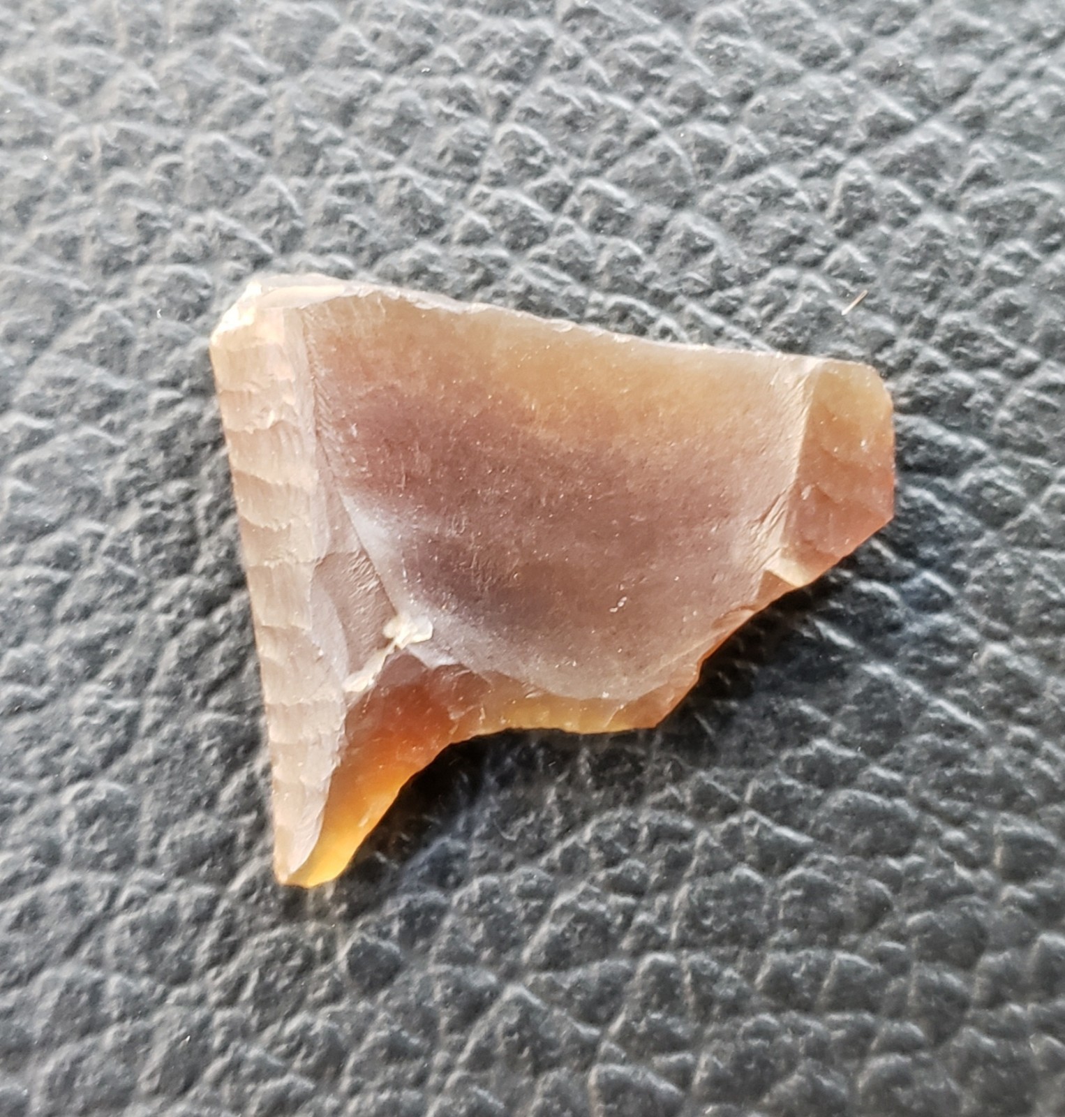 3/4" x 13/16" Knife River Flint Folsom Arrowhead Base- Mountrail County, ND