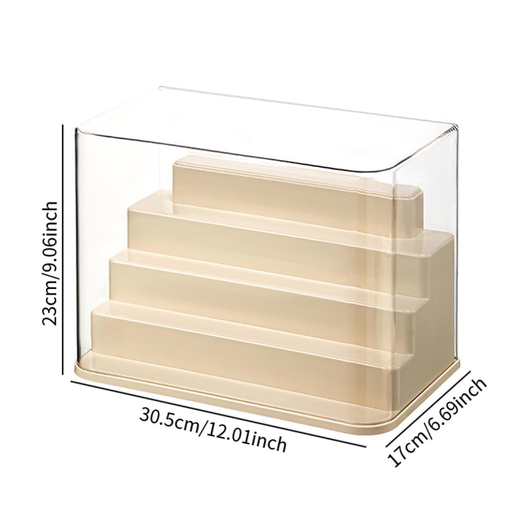Clear Display Case Small Showcase Organizer Transparent Stackable Storage Box