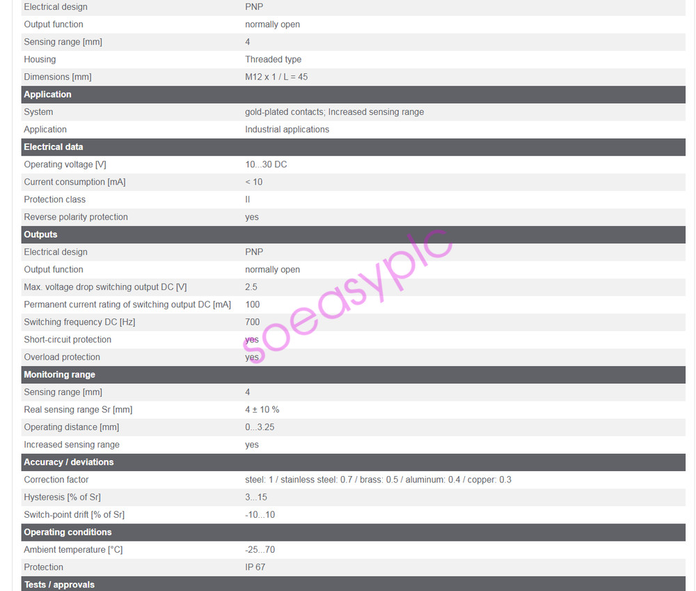 IFM IFS204 Inductive Sensor Threaded Type 10...30 DC PNP New #