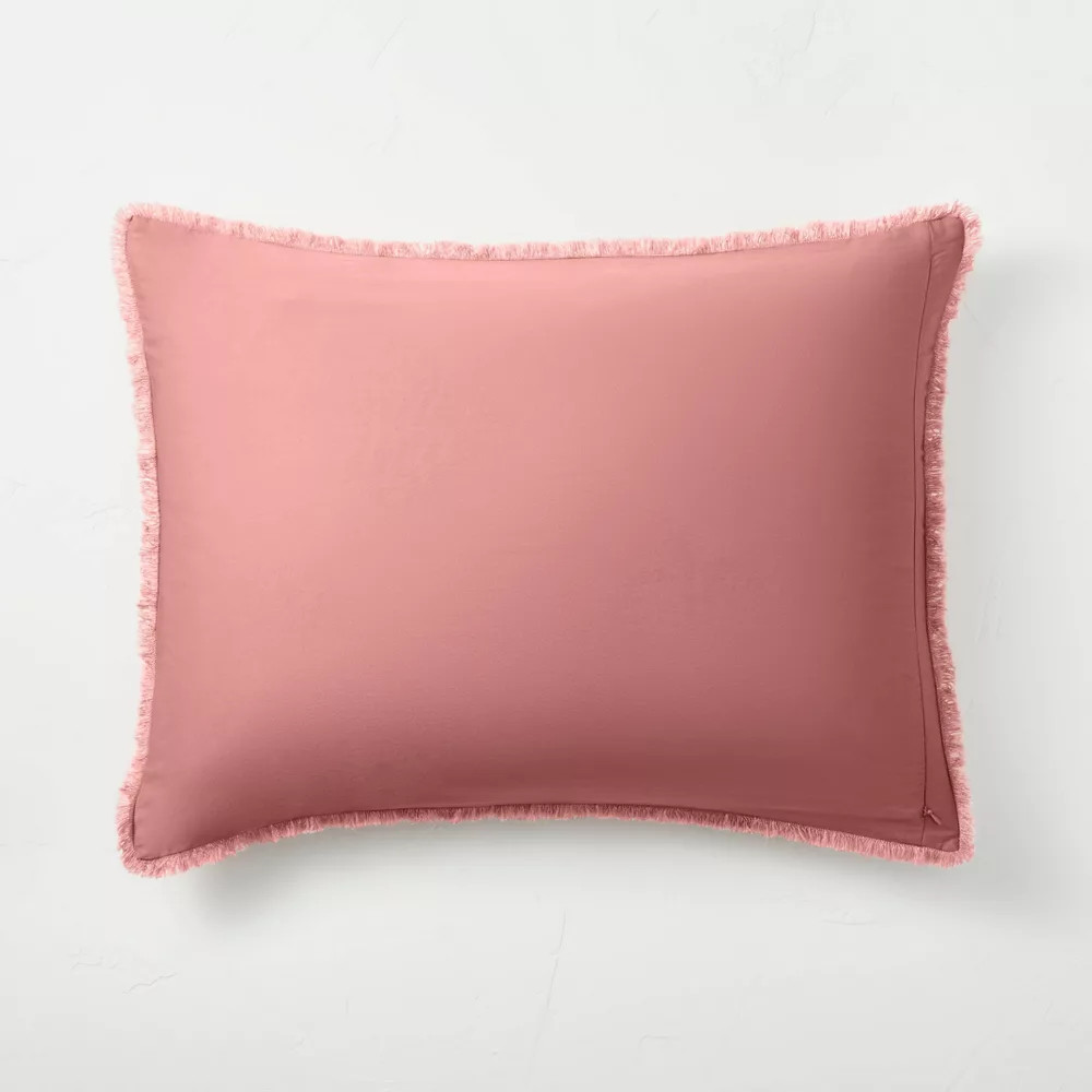 Casaluna Heavyweight Comforter Set Solid Down Alternative, Rose, Full/Queen