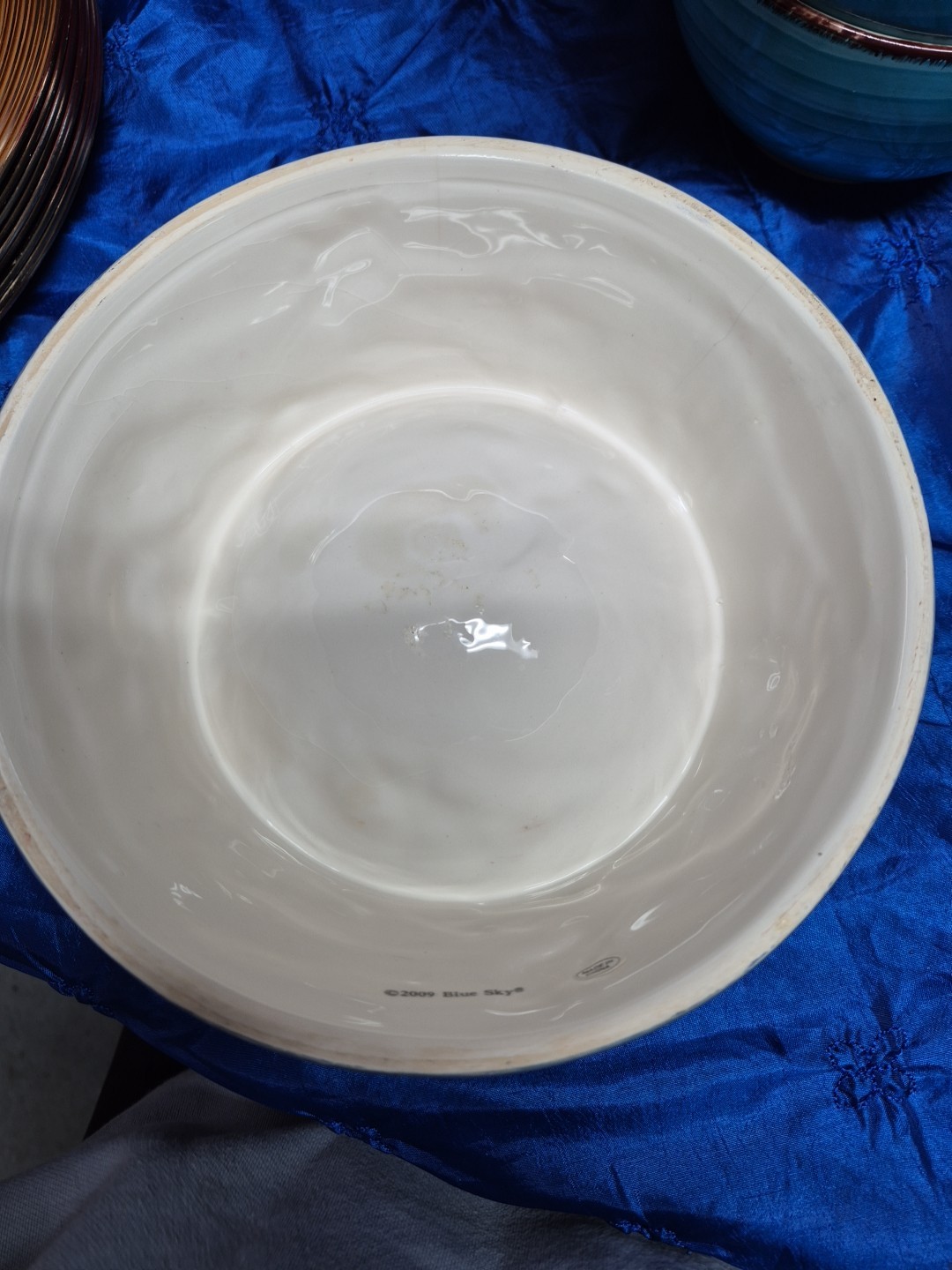 Blue Sky Cat Bowl “Super Cat” 6.5” Ceramic Hand Painted Dogz Can't Ever Catch SC