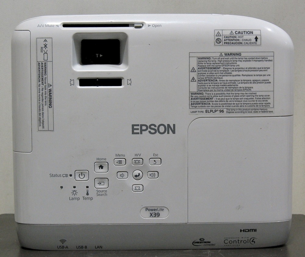 Epson PowerLite X39 LCD Projector 