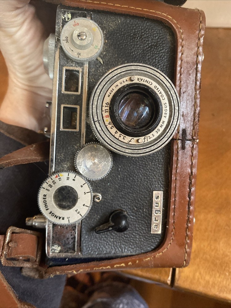 Vintage Argus Autronic 35mm Rangefinder Camera with Flash Unit - Untested