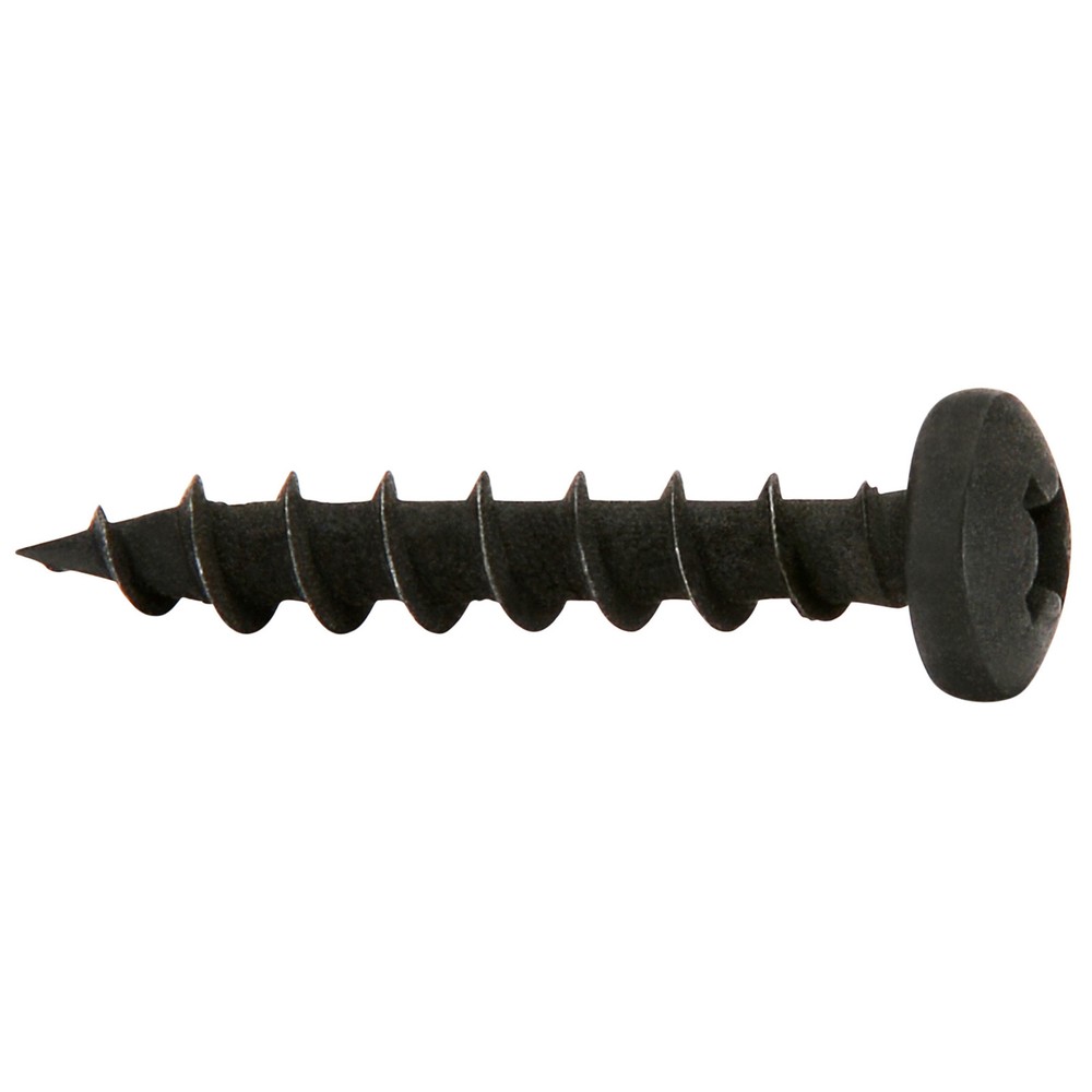 #8 x 1" Deep Thread Pan Head Screws Black 100 Pcs.