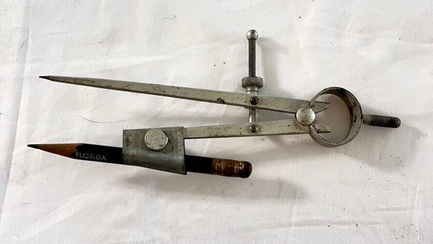 Vintage  Protractor-Drafting Tool Used for Math, Architectural Drawing
