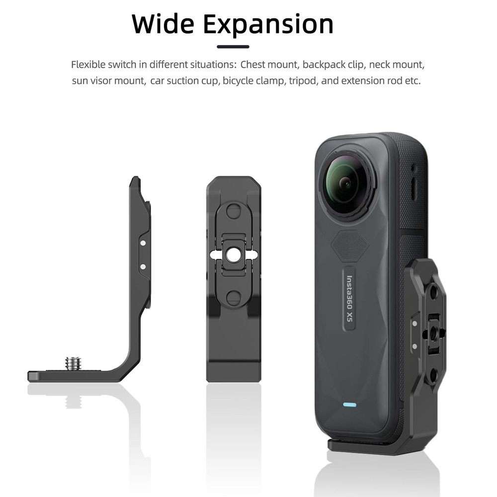 Horizontal Mount Bracket For Insta360 X5 L Bracket 1/4 Screw Adapter