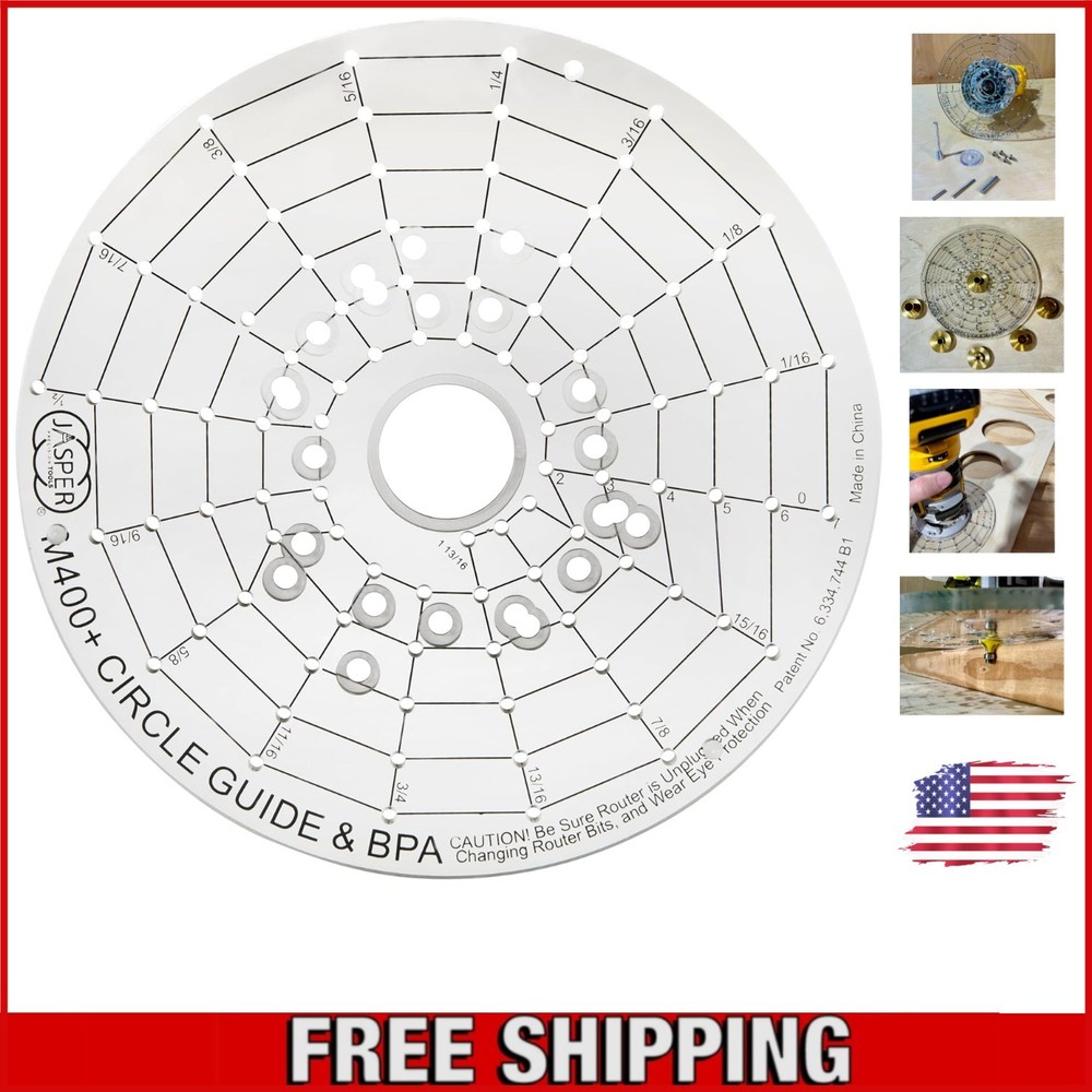 Jasper 400+ XL Universal Base Plate & Circular Cutting Guide for Precision Cuts