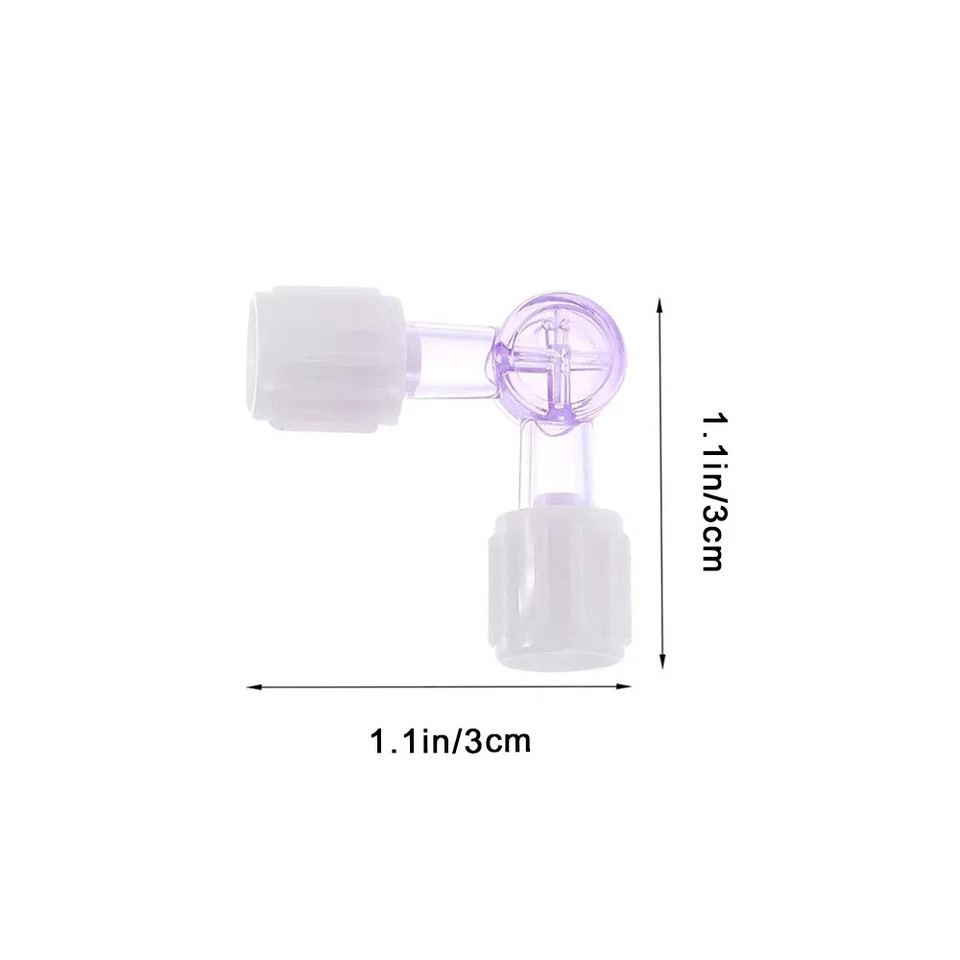 10 PCs 2-Way Stopcock Luer Lock Connection Adapter