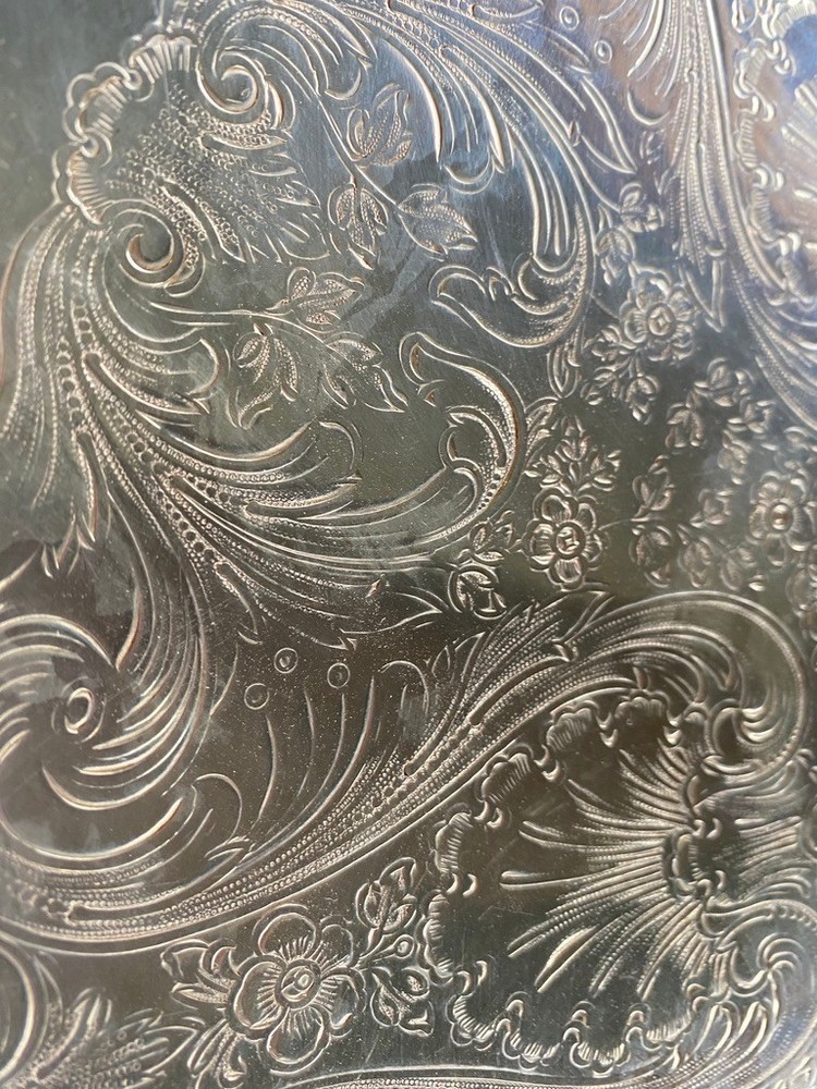 Vintage WM Rogers 867 Silverplated Round Serving Platter Tray 17.5”