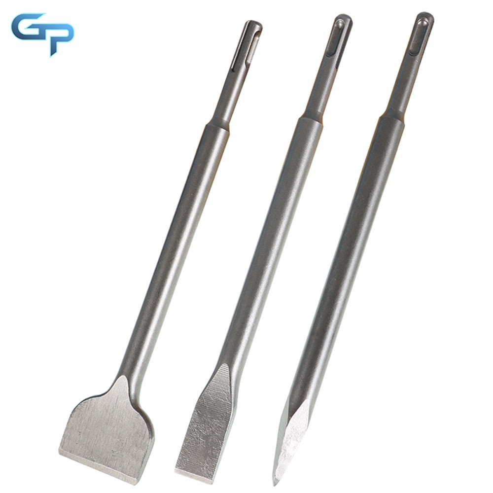 New 6 Pcs SDS Plus Chisel Set Including Point Chisel And 20mm & 40mm Flat Chisel