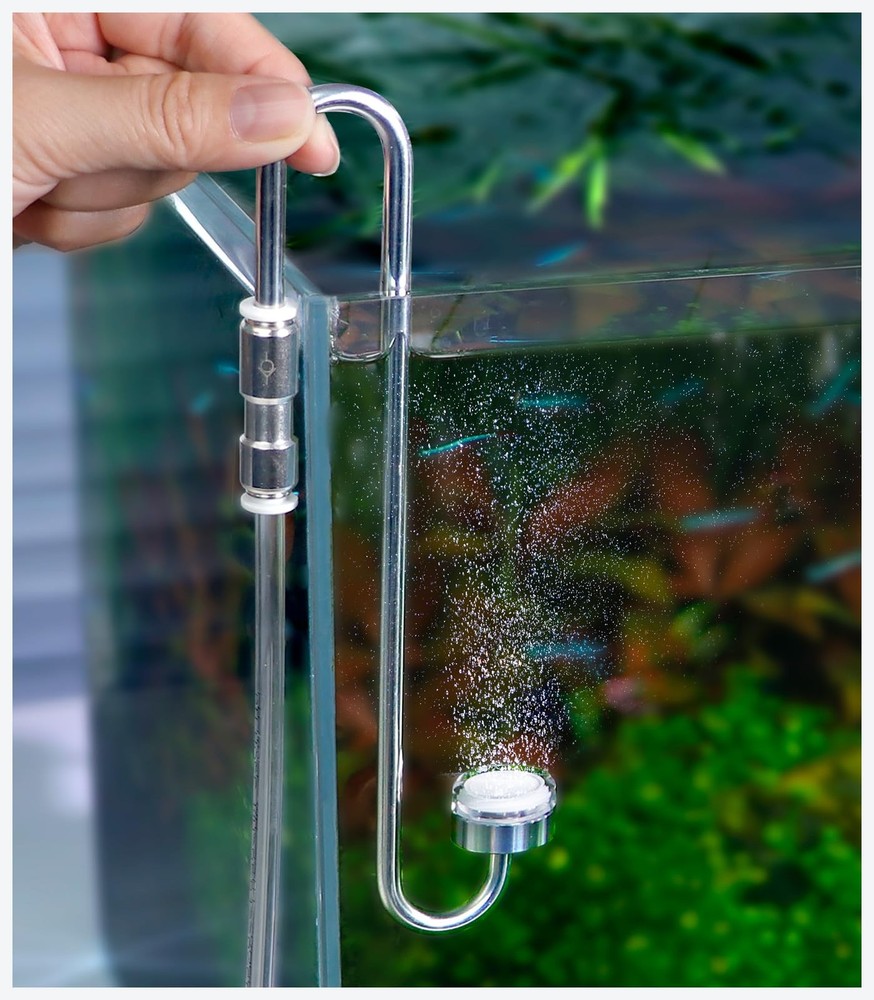 Clscea Aquarium Stainless Steel CO2 Diffuser Atomizer Length 20cm, Disc-S