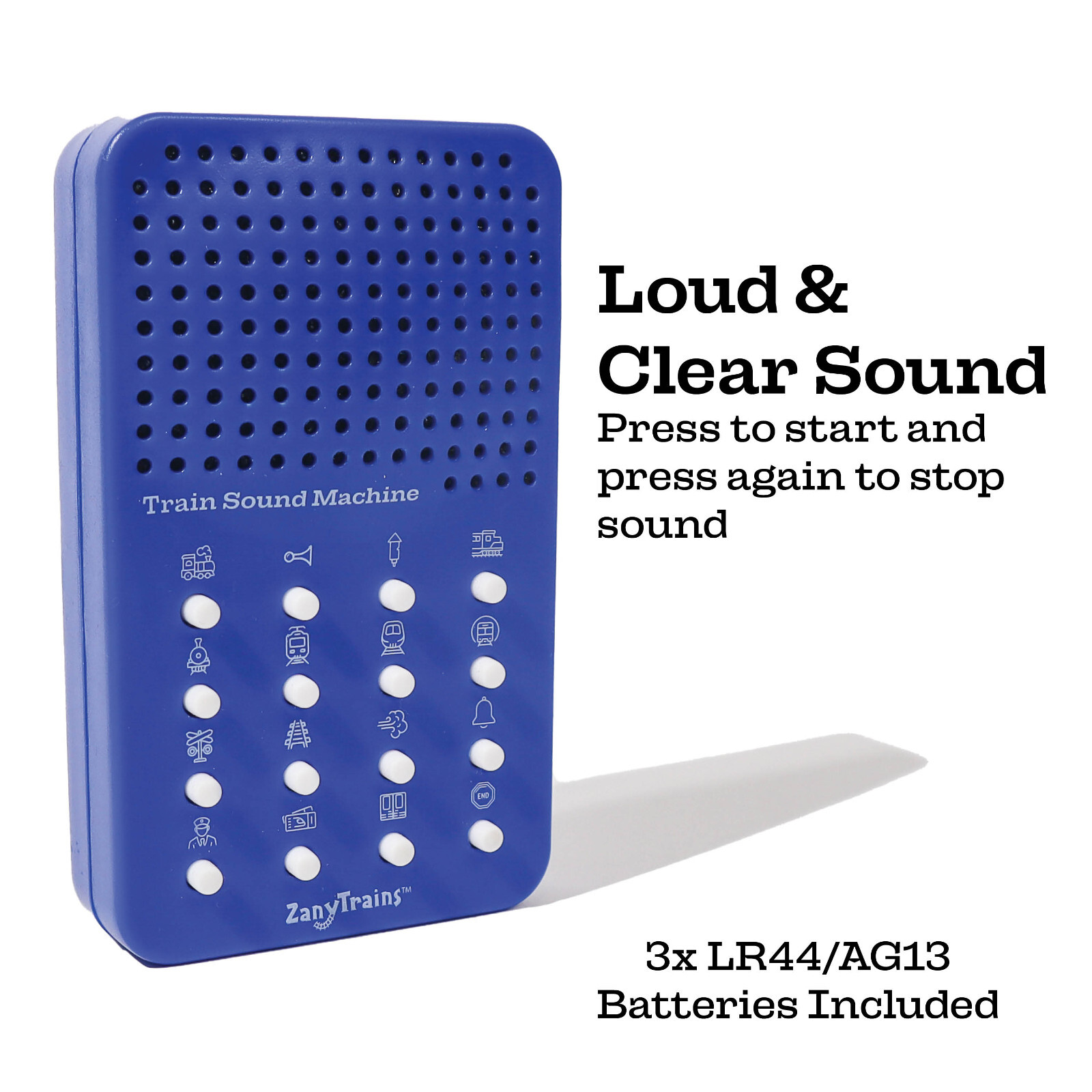 Train Sound Machine - Electronic Train Noisemaker with 16 Sounds