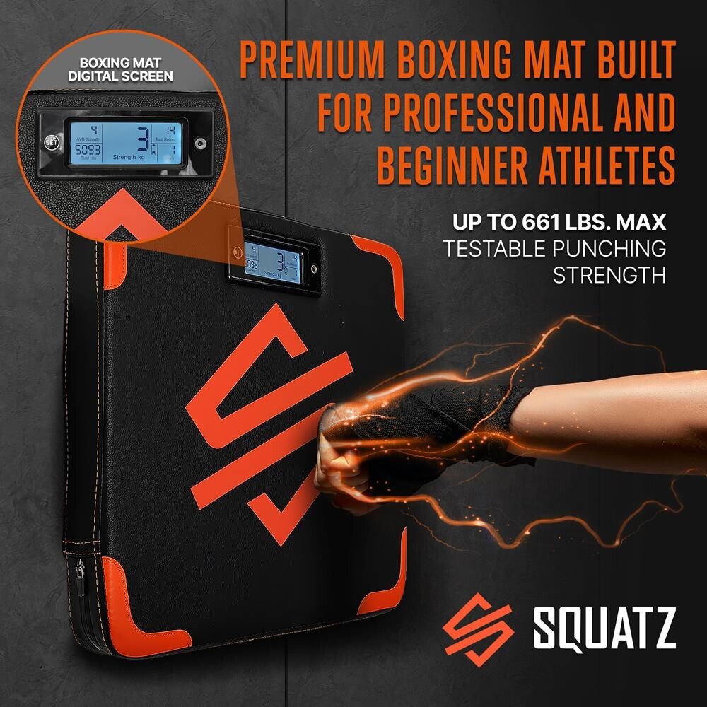 SQUATZ Portable Design Boxing Mat with Accurate Digital Counter