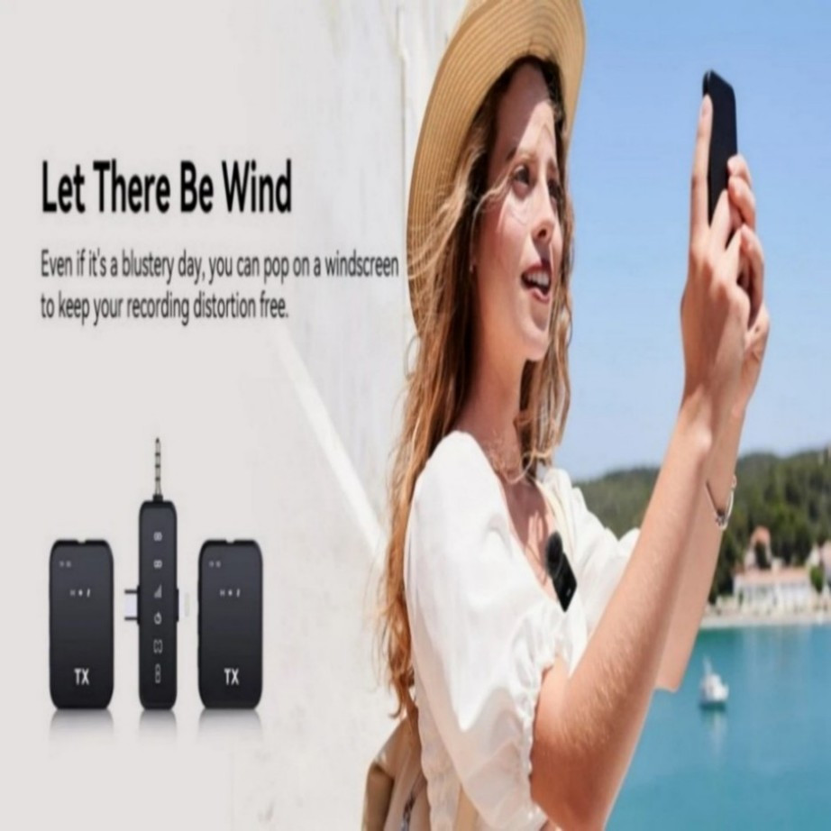 3in1 Mini Microphone for iPhone/Android/Camera Wireless Lavalier Microphone&/-/