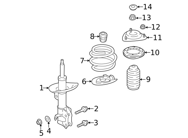 Genuine Subaru Suspension Strut Mount 20320FL00A