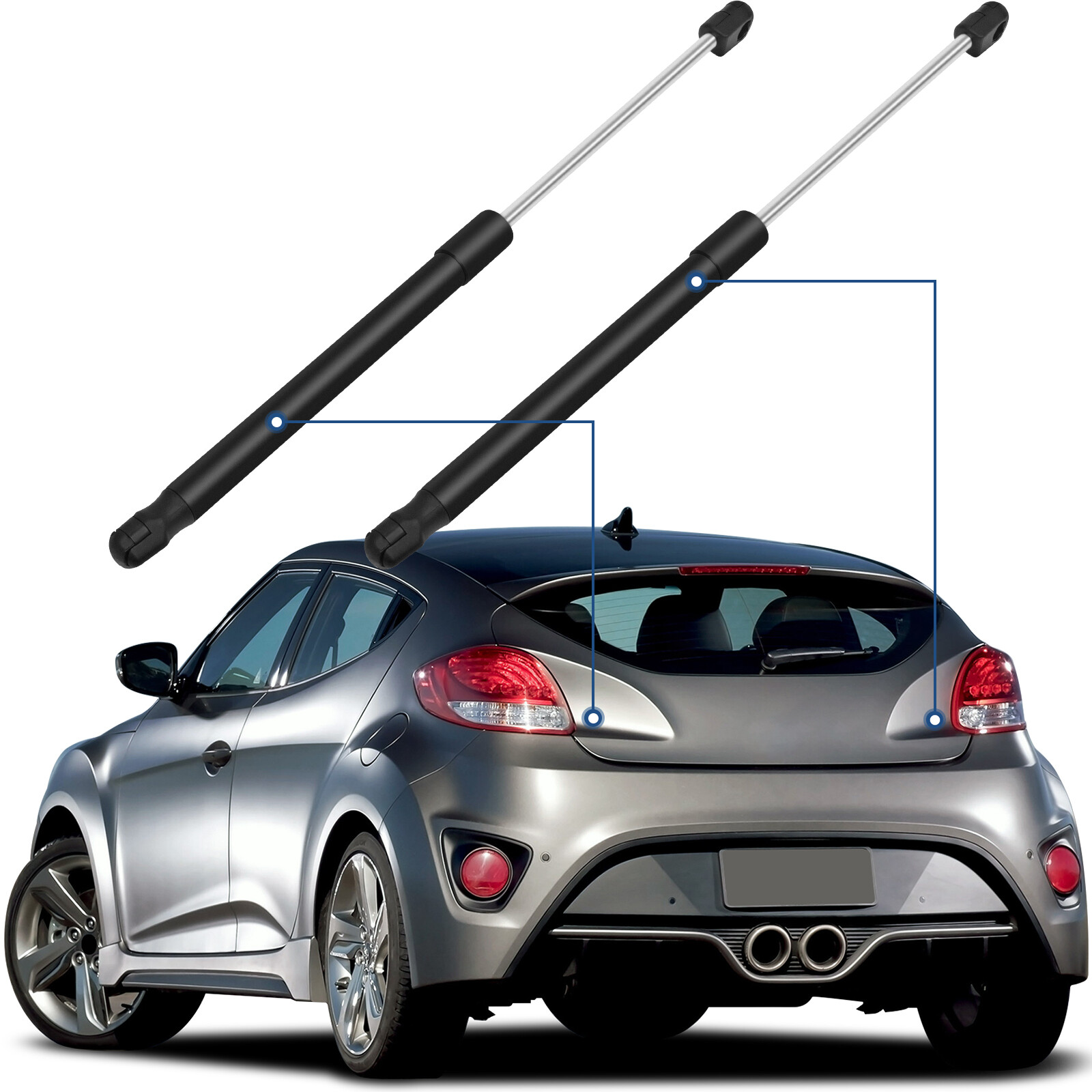 For 2012-2017 Hyundai Veloster 2 Pcs Rear Hatch Lift Supports Shock Struts