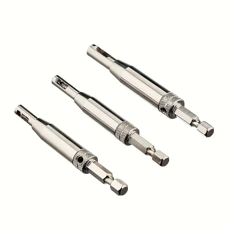 3 Pcs Self Centering Hinge Hardware Drill Bit Tool Pilot Hole Guides Window Door