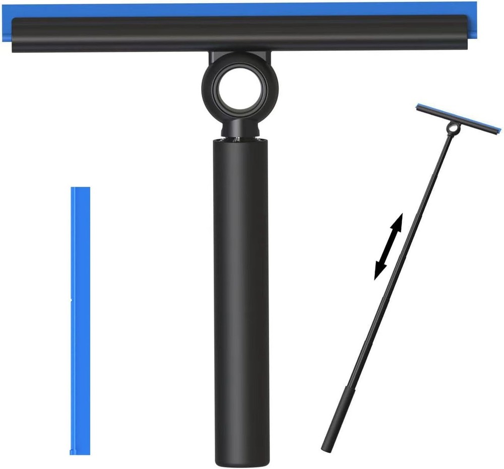 Shower Squeee for Glass Doors, Squeee with Long Handle, Telescoping