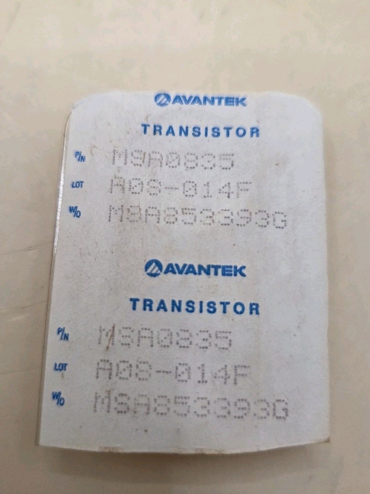 2 NOS MSA-0835 MSA0835 Cascadable Silicon Bipolar MMIC Amplifiers