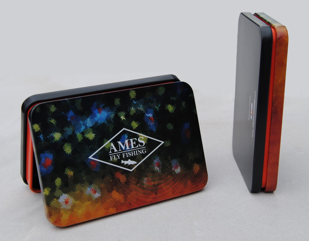 Mini Tin Silicone Fly Fishing Box Brook Trout