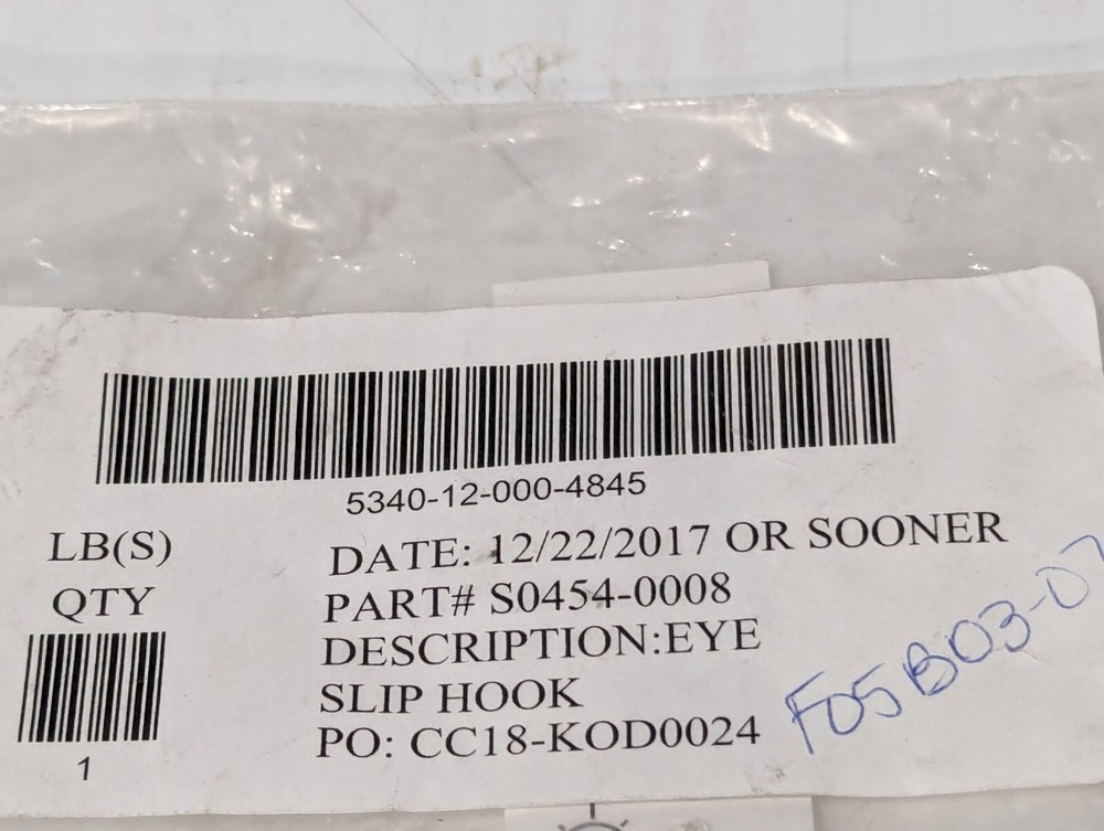316 Eye Slip Hook S0454-0008