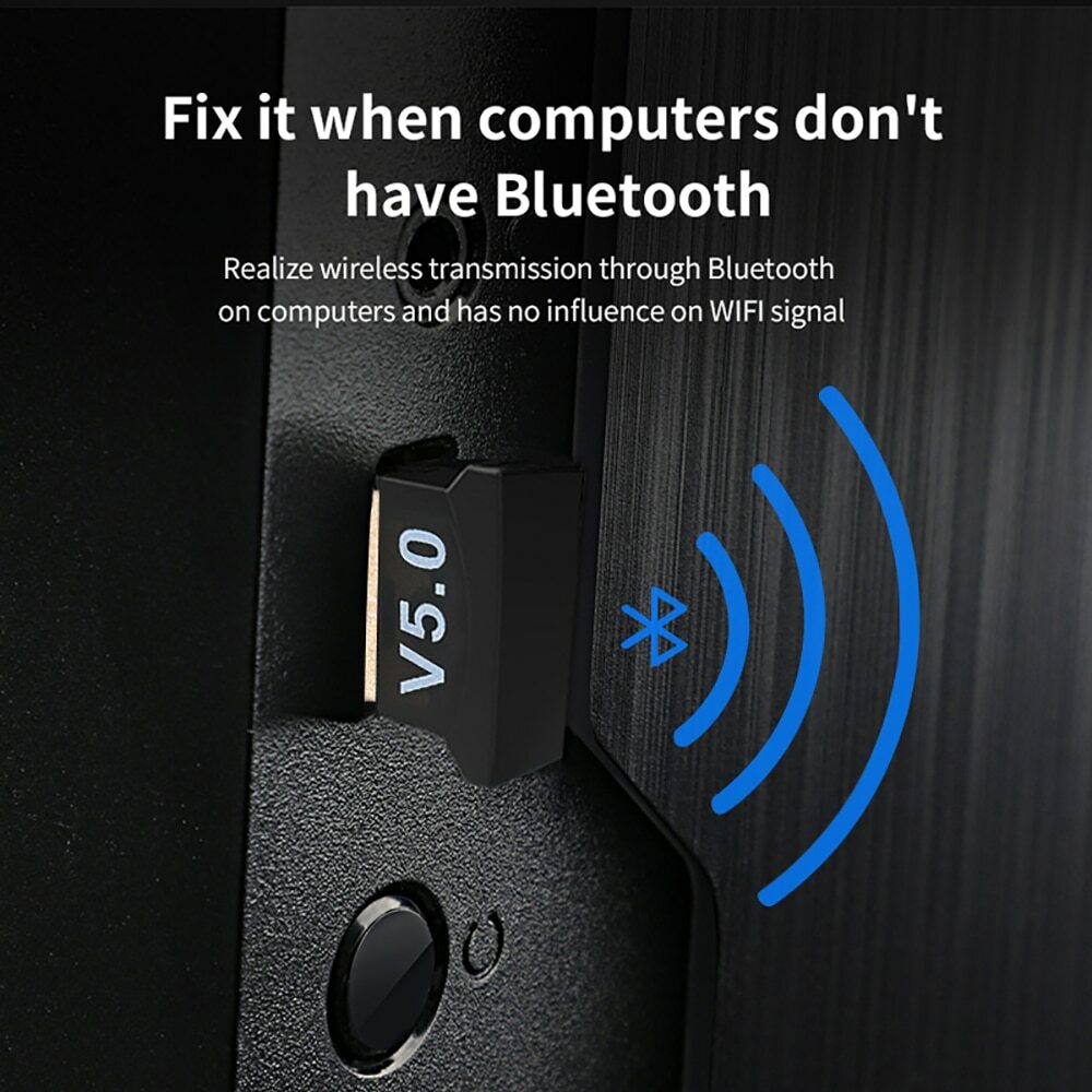 2pcs Wireless USB Bluetooth 5.0 Adapter Transmitter Receiver Audio Adapter PC