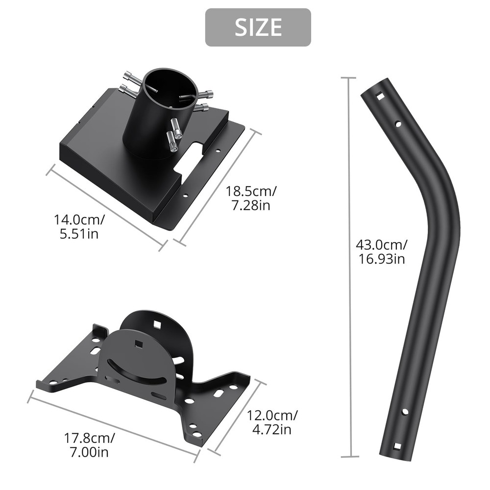 for Starlink Gen 3 Mount, Angle Adjustable Mounting Kit Compatible Starlink V...