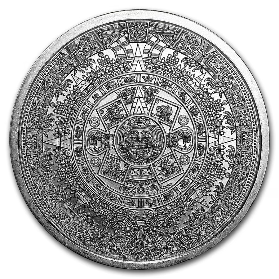 Silver 1 oz Aztec Calendar Round