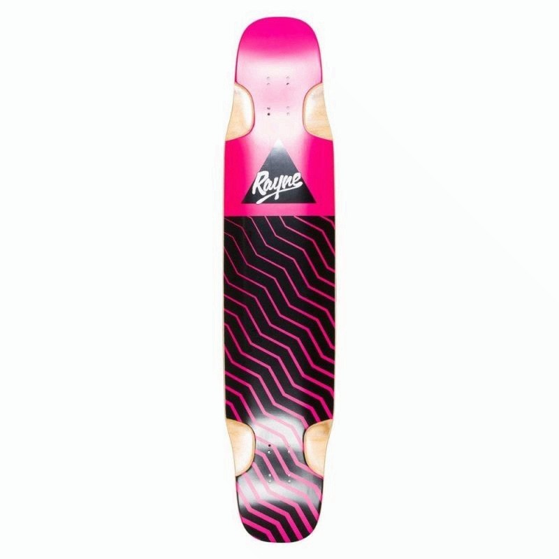 Nae Nae Pink 44 Deck, 44" Maple Dancing Longboard with wheel wells