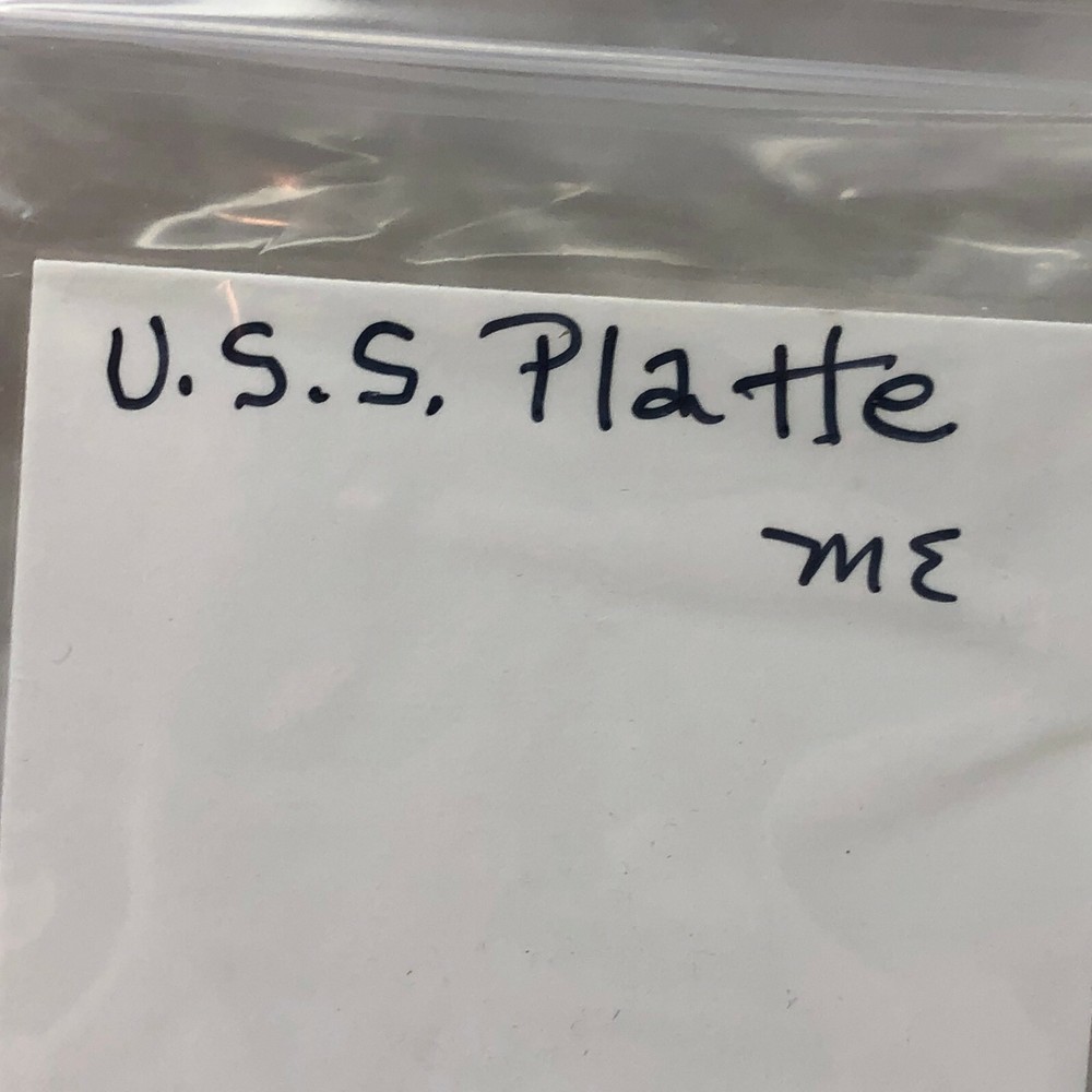 Military Patch Arc Tab USS U.S.S. Platte Navy Ship Dark Blue Variant