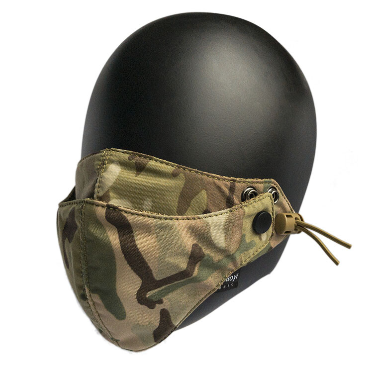 Tactical Riding Half Face Mask Double Layer Camo Face Shield