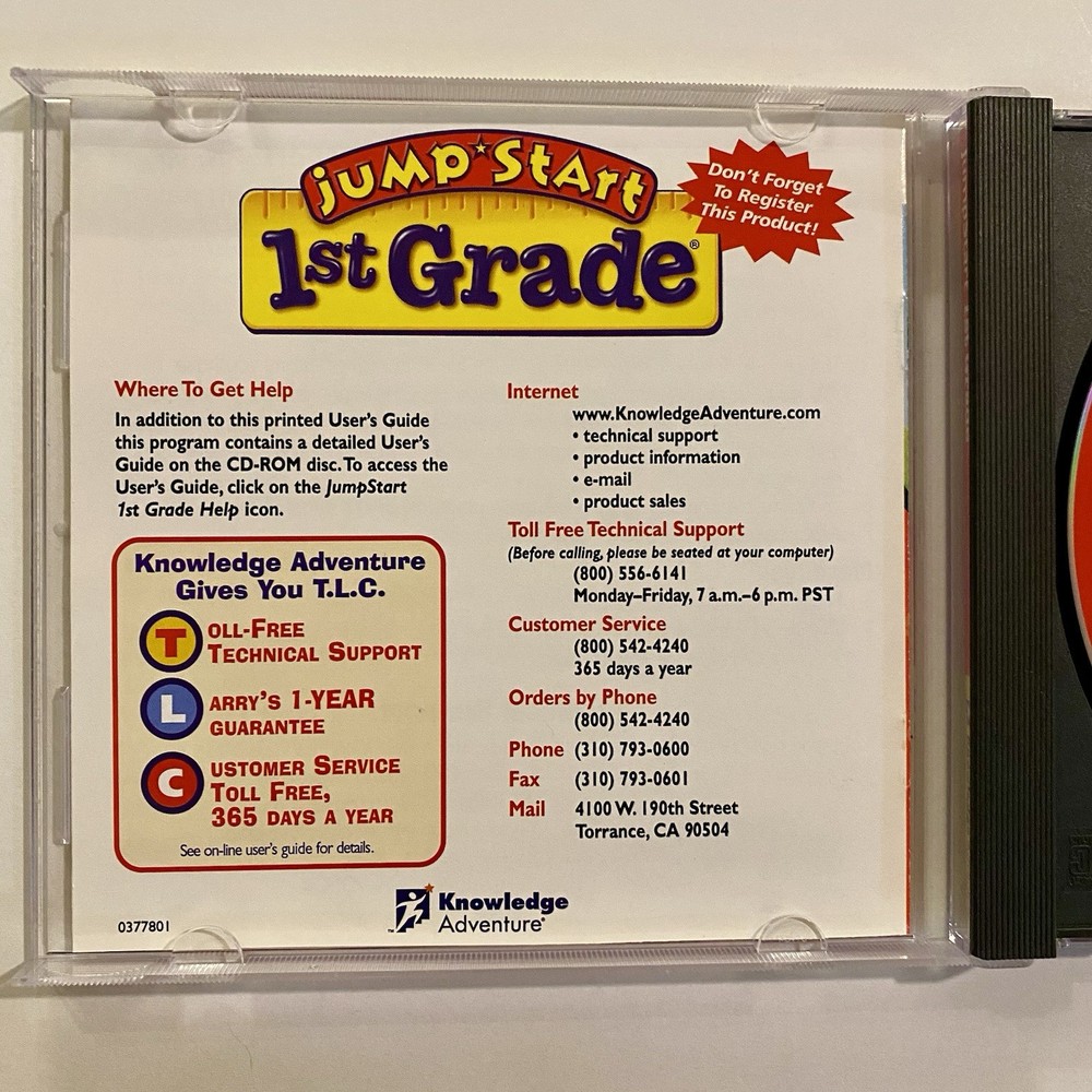 Jump Start 1st Grade Knowledge Adventure CD Ages 5-7 Educational Learning