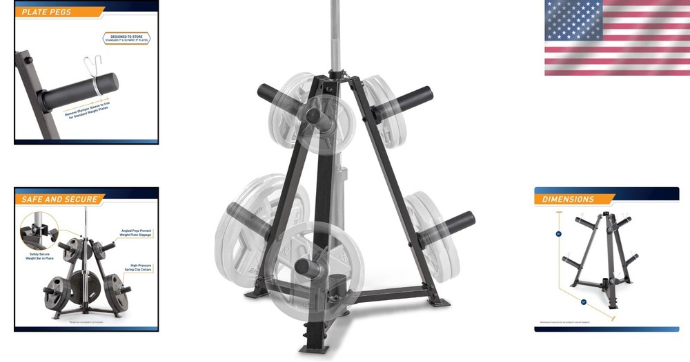 Compact and Durable Olympic Weight Tree for Efficient Plate Storage Solutions