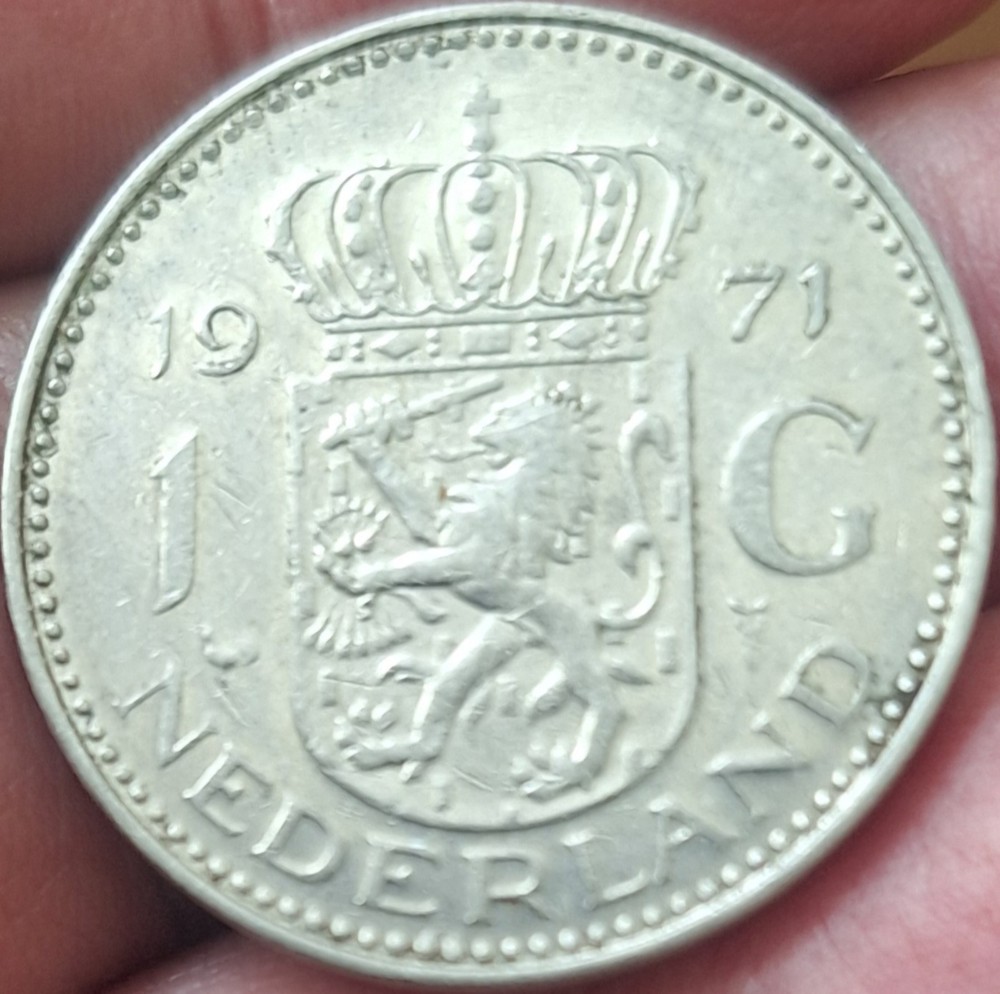 Netherlands 1 Gulden 1971 XF