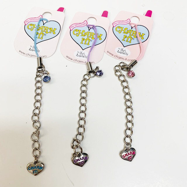 New Charm It Cell Phone Silver Dangle Charm Chain
